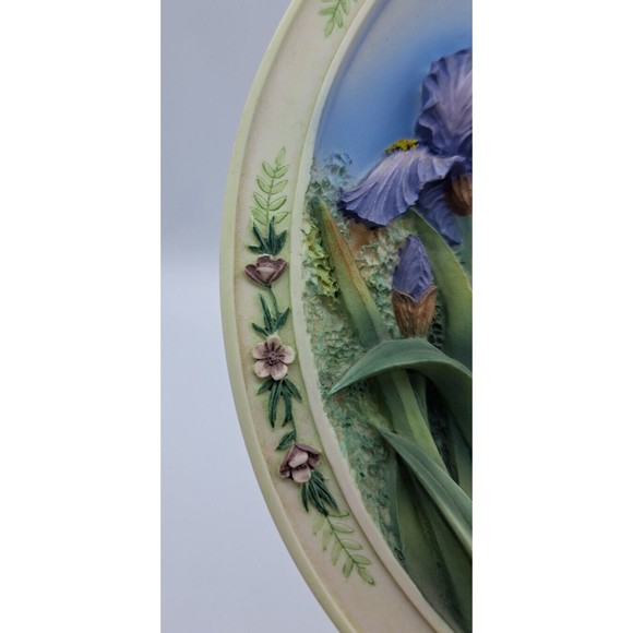 Lena Liu's Beautiful Gardens "The Iris Garden" 3-D Collector Plate - No. C12512 - Picture 11 of 14